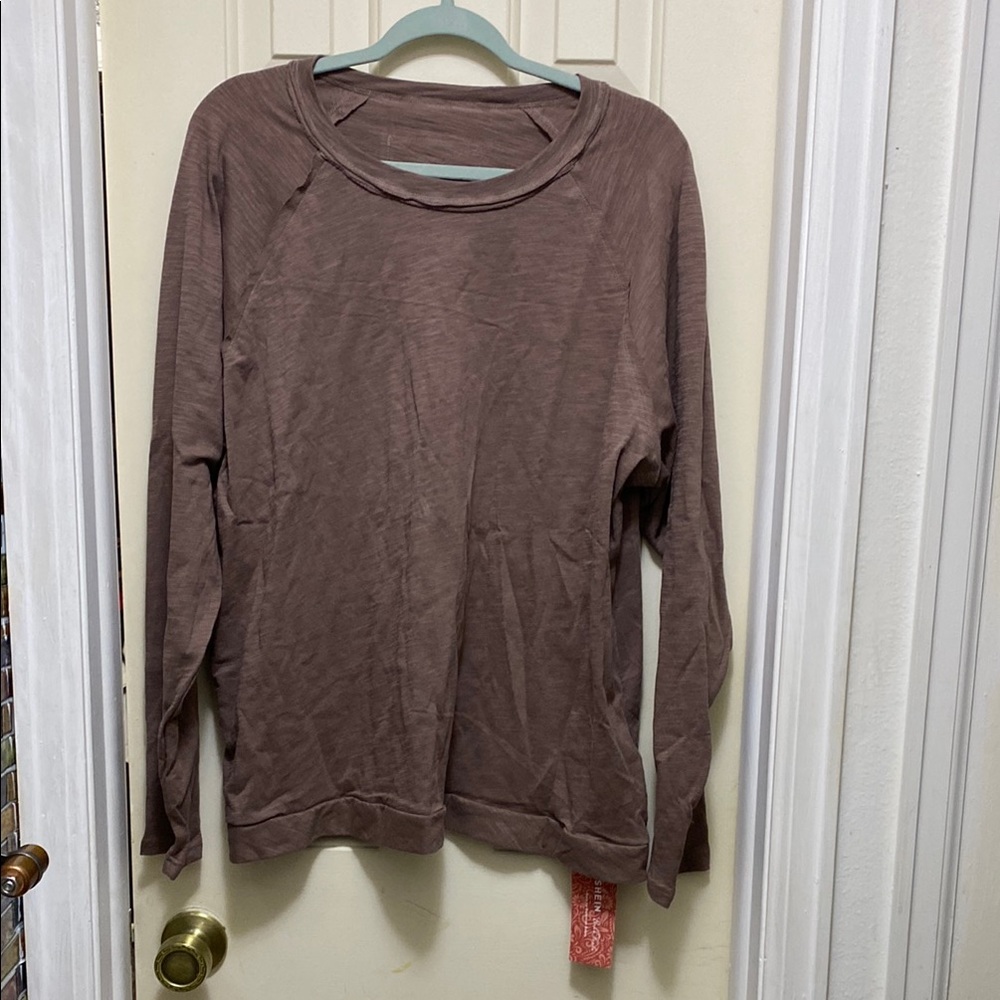 Brown Relaxed Long Sleeve Sweatshirt